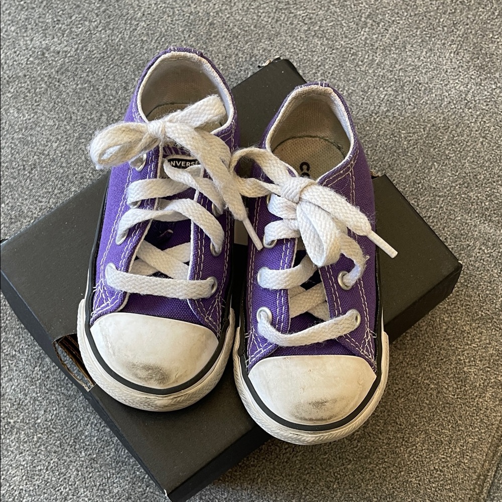 Converse Kids Sneakers in Purple and White